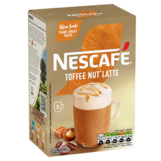 NESCAFÉ GOLD Toffee Nut Latte 156g, 8 Sachets